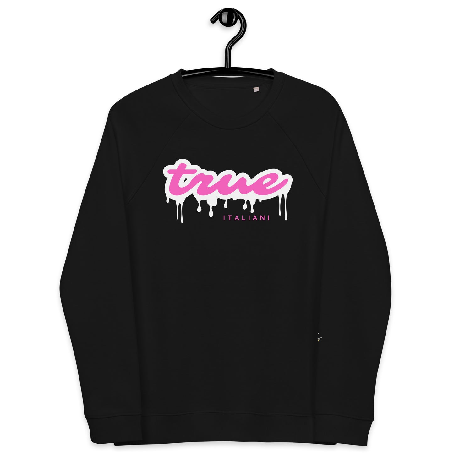 TI White+Pink Drip Unisex Organic Sweatshirt