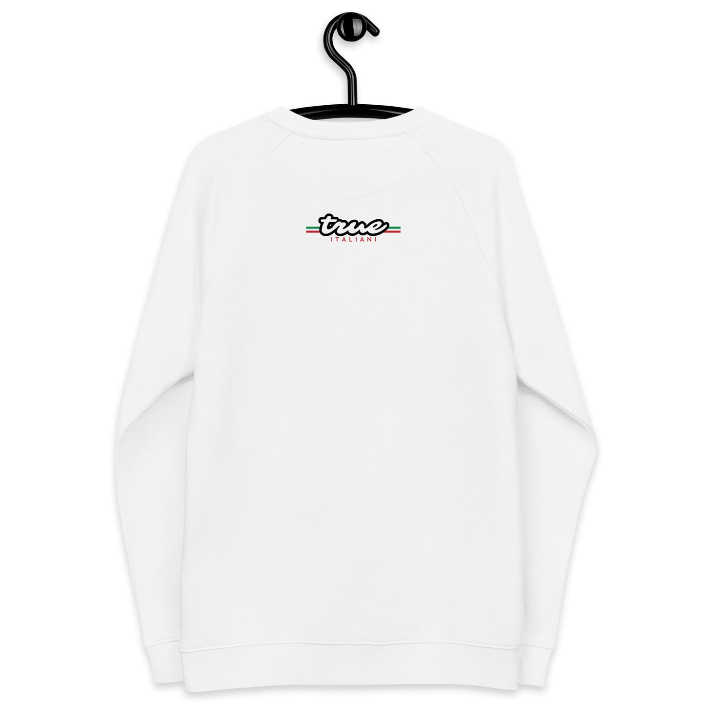 TI + Ciao Script Unisex Organic Raglan Sweatshirt