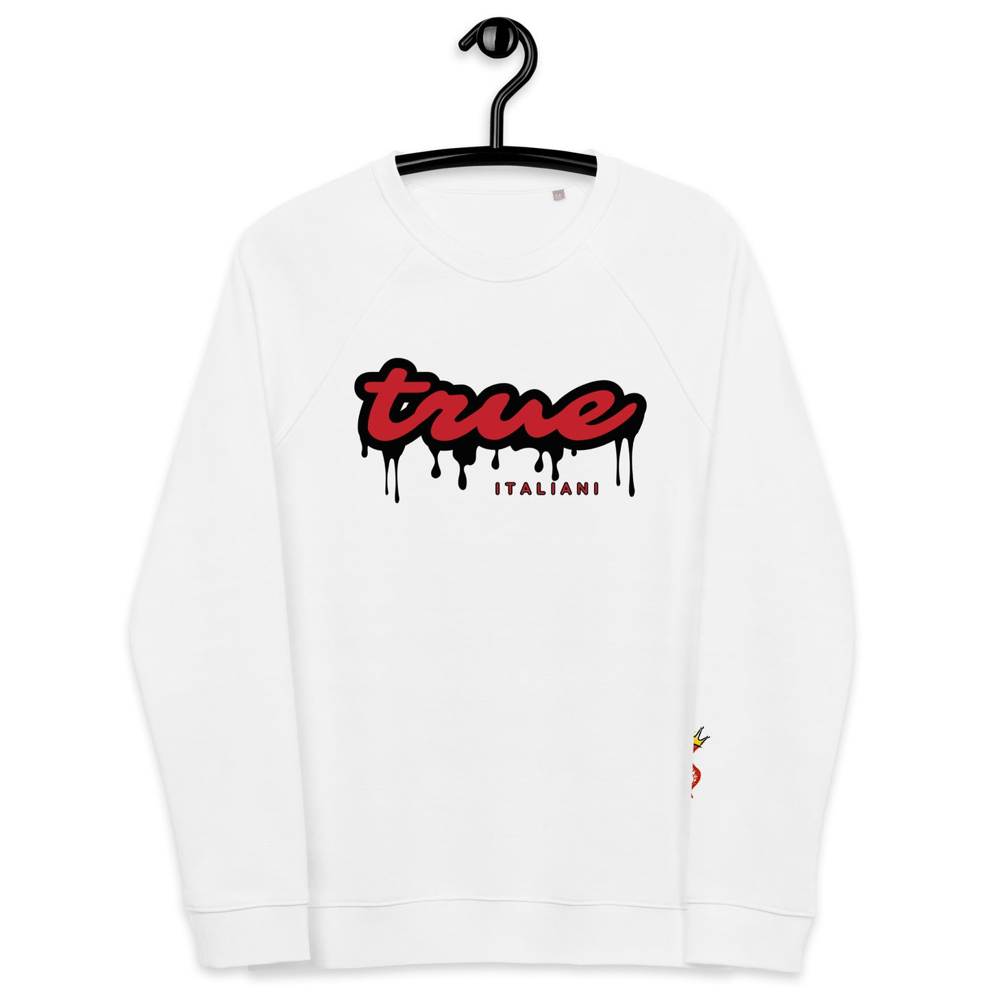 TI White+Red Drip Unisex Organic Sweatshirt