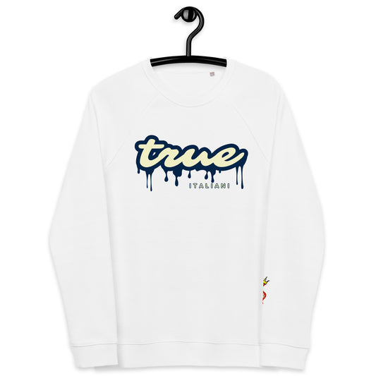 TI Blu+Cream Drip Unisex Organic Sweatshirt