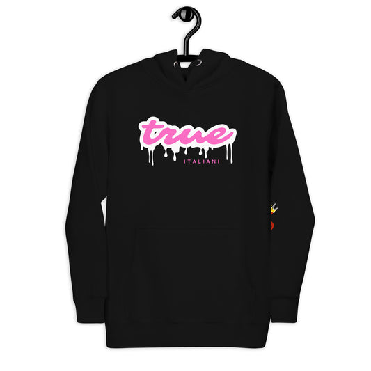 TI Pink+White Drip Unisex Hoodie